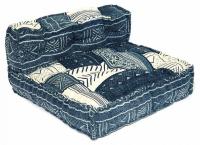 Модуль мягкий со спинкой Secret De Maison BASCO (mod. MA-105) cotton Kilim, 80х80х43см, синий фото Модуль мягкий со спинкой Secret De Maison BASCO (mod. MA-105) cotton Kilim, 80х80х43см, синий. Фото №1