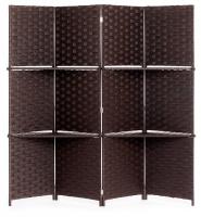 Ширма с полками Secret De Maison NICE (mod. TT-RD007) сосна+бумажный жгут, 200*180, Орех (Walnut) фото Ширма с полками Secret De Maison NICE (mod. TT-RD007) сосна+бумажный жгут, 200*180, Орех (Walnut). Фото №1