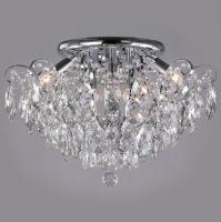 Потолочная люстра Eurosvet Crystal 10081/6 хром/прозрачный хрусталь Strotskis. Фото №1
