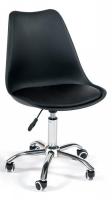 Офисное кресло TULIP (mod.106) металл/пластик/PU, 47x48x80+14см, черный/хром (поставляется по 4 шт)