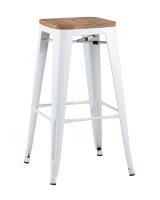 Стул барный TOLIX WOOD белый глянцевый фото Стул барный TOLIX WOOD белый глянцевый. Фото №1