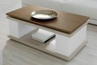 Журнальный стол NORA 2055 Arena mate/Blanco mate/Tilo фото Журнальный стол NORA 2055 Arena mate/Blanco mate/Tilo. Фото №1