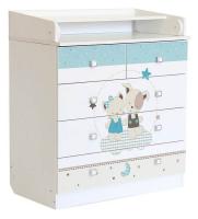 Комод пеленальный Polini kids Simple 1780 Лучшие друзья, белый Комод пеленальный Polini kids Simple 1780 Лучшие друзья, белый. Фото №1