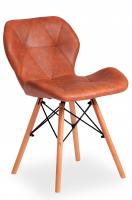 Стул STUTTGART (mod. 74) экокожа/дерево береза/металл, 50 х 47 х 73 см, античный коричневый RH02-13/натуральный (поставляется по 4 шт). Фото №1