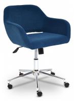 Кресло MODENA хром флок , синий, 32 фото Кресло MODENA хром флок , синий, 32. Фото №1