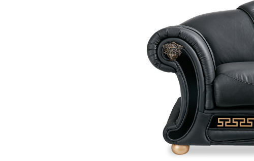 Диван-кровать Versace 3-х местный черный. Фото №8