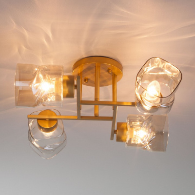 Потолочная люстра Eurosvet Hilari 30165/4 перламутровое золото. Фото №2