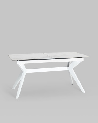 Стол обеденный Аркада раскладной 160-210*90 керамика светлая. Фото