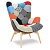 Кресло Contour DС-917(P) patchwork-лоскутный микс фото Кресло Contour DС-917(P) patchwork-лоскутный микс