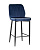 Стул полубарный Лоренс велюр синий