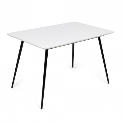 Стол VIRGO (mod.8053) металл/мдф, 120/160х80х76см, белый/черный фото Стол VIRGO (mod.8053) металл/мдф, 120/160х80х76см, белый/черный. Фото №2