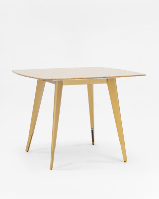 Стол обеденный Ричмонд 100*100 охра стеклянный. Фото №3