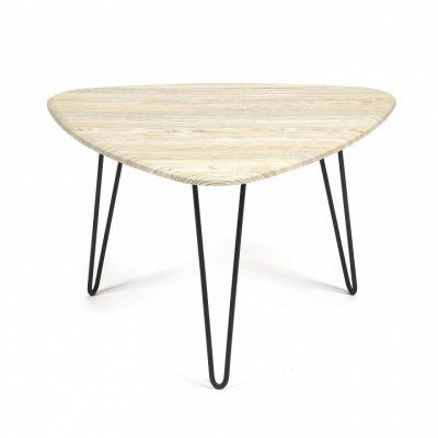 Стол журнальный SODUS МДФ/металл, 70*73*45 см, Скания натуральная (ножки черные). Фото