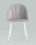 Стул Логан велюр светло-серый белые ножки. Фото №5