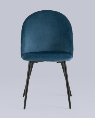 Стул Lilly велюр сине-зеленый. Фото