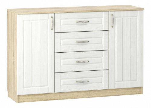 (Сильва) НМ 040.35 Тумба Оливия / дуб сонома / белый. Фото №1