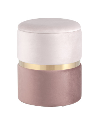 Пуф Кэрри с ящиком велюр розовый. Фото №2