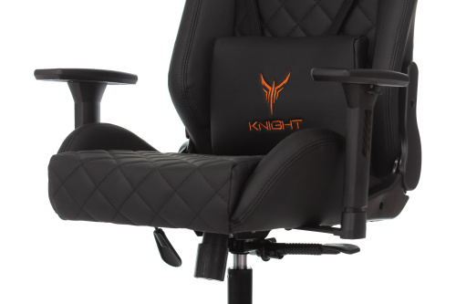 Кресло игровое Knight OUTRIDER черный ромбик эко.кожа с подголов. крестовина металл. Фото №8