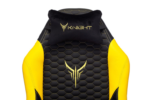 Кресло игровое Knight Neon черный/желтый соты эко.кожа с подголов. крестовина металл. Фото №9