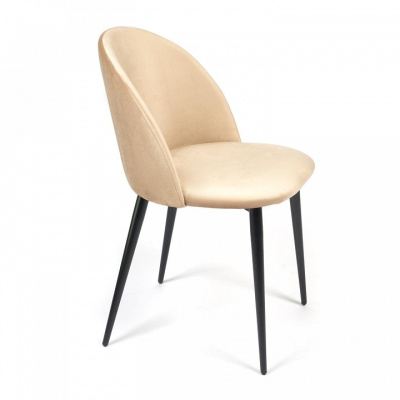 Стул MONRO (mod. 710) ткань/металл, 56х51х80 см, высота до сиденья 47 см, бежевый barkhat 5/черный (поставляется по 4 шт). Фото №2