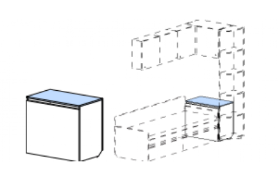 Тумба для белья для формирования углового варианта Силуэт. Фото №3
