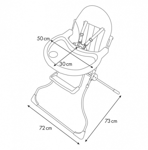 Стул для кормления Polini Kids 152, белый фото Стул для кормления Polini Kids 152, белый. Фото №9