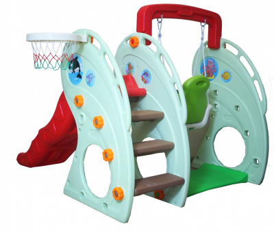 Комлекс игровой Лягушка ZK017-4, голубой, красный фото Комлекс игровой Лягушка ZK017-4, голубой, красный. Фото №5
