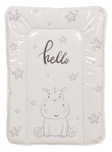 Матрас пеленальный Polini kids Бегемотик, серый. Фото №1