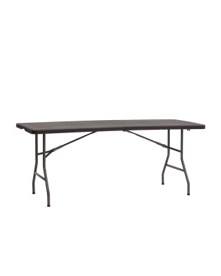 Стол складной чемодан пластиковый Кейт 180 коричневый. Фото №2