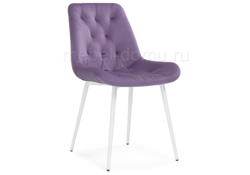 Стул Гояр сиреневый / белый глянец. Фото №1