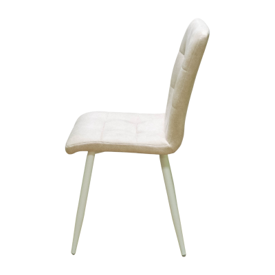 Стул Доби (Каркас (белый 9016 матовый) тк. коллекции Safari бежевый 011). Фото