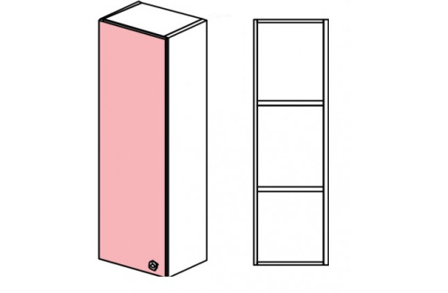 Шкаф навесной узкий высокий Силуэт. Фото №1
