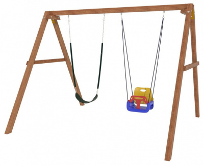 Качели детские Р911-15, коричневый фото Качели детские Р911-15, коричневый. Фото №4