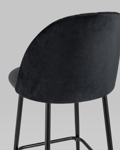 Стул полубарный Марсель велюр черный. Фото №8