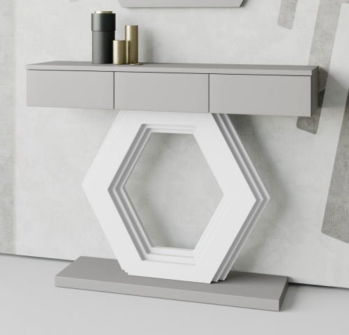 Консоль NORA 677 Piedra mate/Blanco mate. Фото №1