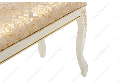 Стул деревянный Валентино патина золото / бежевый. Фото