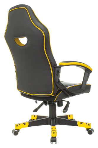 Кресло игровое Zombie GAME 16 черный/желтый текстиль/эко.кожа крестовина пластик. Фото №6