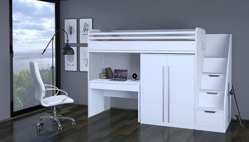 Шкаф платяной Polini Kids City, белый. Фото №4