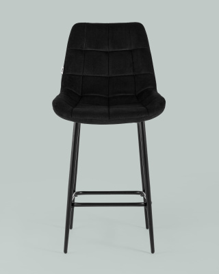Стул полубарный Флекс велюр черный фото Стул полубарный Флекс велюр черный. Фото №5