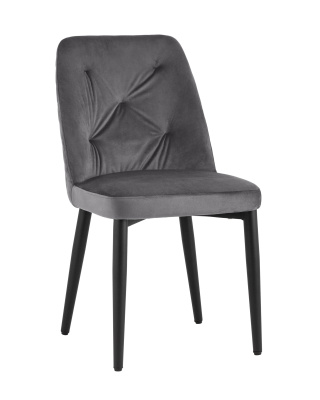 Стул Эмма велюр серый фото Стул Эмма велюр серый. Фото
