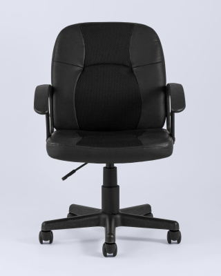 Кресло офисное TopChairs Comfort экокожа черное. Фото