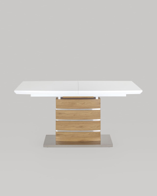 Стол обеденный Генуя раскладной 160-200*90 белый. Фото