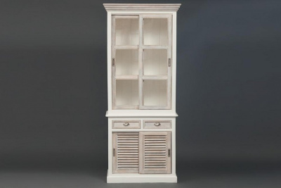 Буфет Secret De Maison RIVIERA ( mod.304410 ) дерево манго, 210х90х45см, Antique white/white wash. Фото