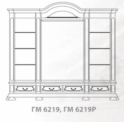 Шкаф для платья и белья Босфор-Люкс ГМ 6219Р. Фото