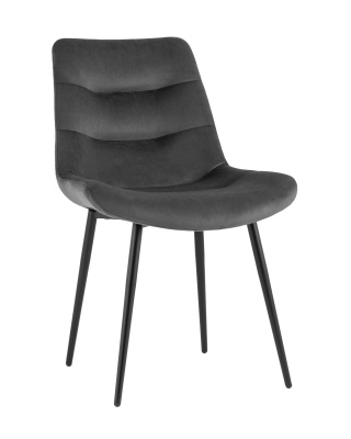 Стул Остин велюр тёмно-серый. Фото