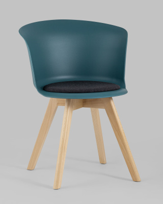 Стул Blossom с подушкой темно-бирюзовый. Фото