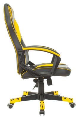Кресло игровое Zombie GAME 16 черный/желтый текстиль/эко.кожа крестовина пластик. Фото