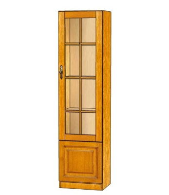 Шкаф Орион 2Сз (стеклянные полки, зеркало). Фото