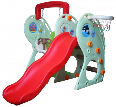 Комлекс игровой Лягушка ZK017-4, голубой, красный фото Комлекс игровой Лягушка ZK017-4, голубой, красный. Фото №4