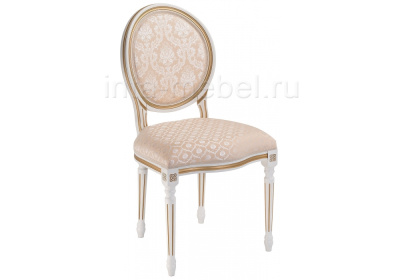 Стул деревянный Данте молочный с золотой патиной. Фото №2